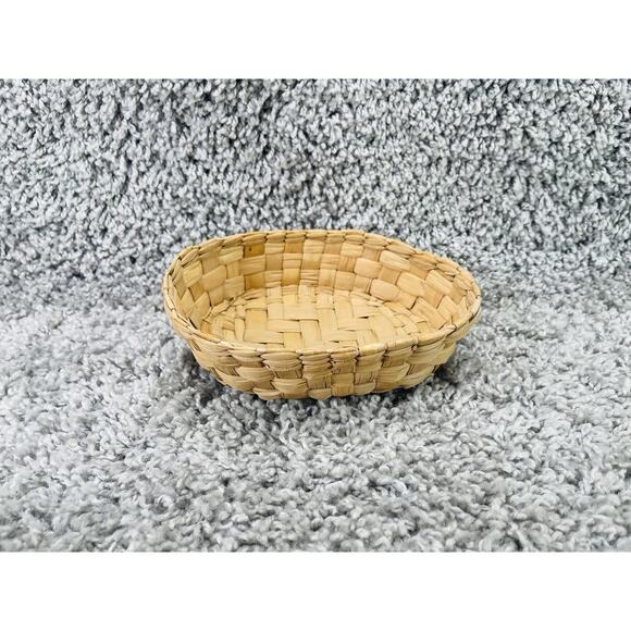Wicker Basket Small Home Decor Any Room Farmhouse Style 3inX4inX6in Brown - Picture 7 of 12